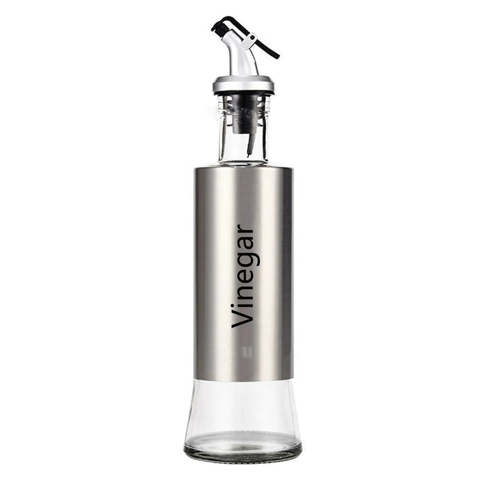 Kitchen Creative Japanese Style Stainless Steel Push-Type Glass Oil Bottle - Bellarte Enchanté Kitchen Creative Japanese Style Stainless Steel Push-Type Glass Oil Bottle